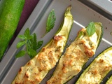 Courgettes farcies à la ricotta et à la menthe #végétarien