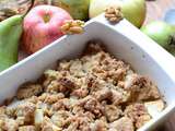 Crumble pommes poires noix