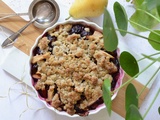 Crumble quetsches poire