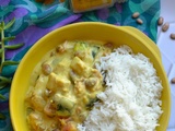 Curry courgette haricots borlotti et lait de coco #végétarien