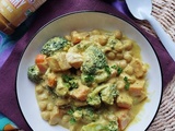 Curry patate douce brocoli pois chiches #végétarien