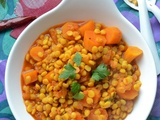 Dahl de pois chiches cassés et patate douce #végétarien