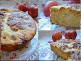 Gâteau aux pommes, orange et son topping à l'amande