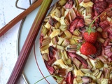 Gâteau rhubarbe fraises