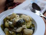 Gnocchi aux poivrons courgettes et fromage de brebis