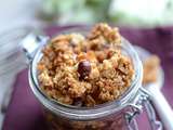 Granola croustillant noisettes noix de coco