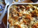 Gratin de pâtes béchamel champignons et mozzarella #végétarien