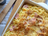 Gratin de spaghetti et jambon