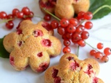 Madeleines fleurs aux groseilles