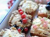 Mini crumb cakes aux fruits rouges - groseilles et cassis