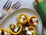 Mini roulés courgettes poivron fromage frais #végétarien