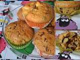 Muffins poires chocolat (sans beurre et sans lait)