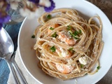 Pâtes ricotta et crevettes
