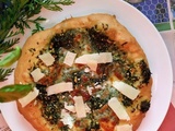 Pizza aux fanes de carottes