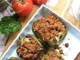 Poivrons farcis à la chapelure tomates #végétarien