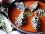 Quenelles de blettes et sauce tomates