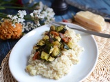 Risotto courgettes rôties et tomates confites #végétarien