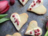 Sablés chocolat blanc framboise - Saint Valentin