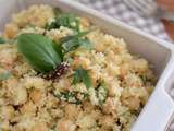 Salade de couscous pois chiches raisins secs