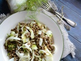 Salade lentilles fenouil oignon frais #vég