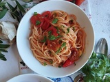 Spaghetti sauce tomates et tomates cerises #végétarien