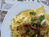 Tagliatelle au pain et aux tomates séchées