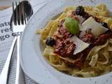 Tagliatelle aux légumes confits au four