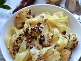 Tagliatelle chou fleur rôti Gorgonzola #végétarien