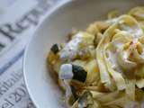 Tagliatelle courgettes et crème de fromage de chèvre