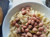 Tagliatelle et haricots borlotti #vég