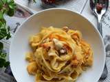 Tagliatelle patate douce ricotta #végétarien