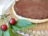 Tarte au chocolat et compotée de cerises