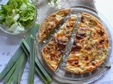 Tarte au vert de poireau béchamel et mimolette #végétarien