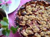 Tarte aux quetsches et crumble à la cannelle