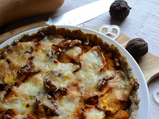 Tarte butternut noix et mozzarella #végétarien