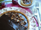 Tarte chocolat et noisettes caramélisées