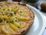 Tarte confit d'oignons et pommes de terre #végétarien