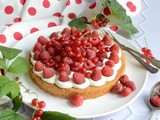 Tarte mascarpone framboises et groseilles