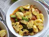 Tortellini poelés aux deux tomates et brocoli