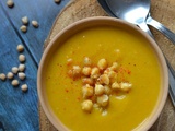 Velouté de courge, carottes et pois chiches #vég