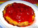 Tarte rhubarbe coulis de fraises