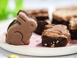 Brownies lapins de Pâques aux deux chocolats