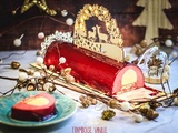 Bûche de Noël framboise vanille (entremets)