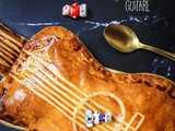 Galette des rois en forme de guitare