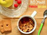 Mug crumble pomme framboise et spéculoos {facile et rapide}