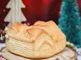 Pain de mie en forme de chalet pour Noël