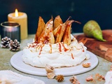 Pavlova poire caramel