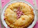 Galette des rois, frangipane et pralines roses