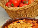 Crumble tomates, courgettes & parmesan