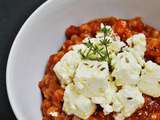 Risotto d'orge perlé, tomate, feta & citron confit de yotam ottolenghi